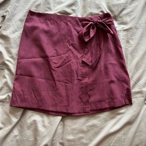 DryGoods suede wrap skirt